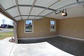 Garage doors open